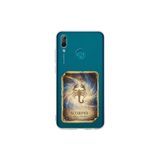 Huawei P Smart 2019 ile Uyumlu Burç Kartları Akrep Tasarımlı Şeffaf Silikon Kılıf