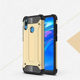Huawei P Smart 2019 ile uyumlu Çİft Katman Koruyucu Crash Military Tank Kılıf - Gold