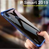 Huawei P Smart 2019 Koseleri Renkli Seffaf Kamera Korumali Kilif