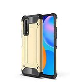 Huawei P Smart 2021 ile uyumlu Çİft Katman Koruyucu Crash Military Tank Kılıf - Gold