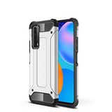 Huawei P Smart 2021 ile uyumlu Çİft Katman Koruyucu Crash Military Tank Kılıf - Gri