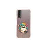 Huawei P Smart 2021 ile Uyumlu Splash Kirpi Tasarımlı Şeffaf Silikon Kılıf