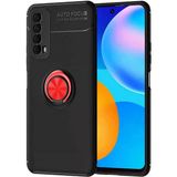Huawei P Smart 2021 Kılıf Mnc Ravel Silikon Kapak-Siyah-Kırmızı