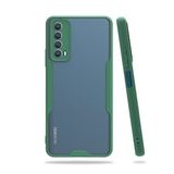 Huawei P Smart 2021 Platin Silikon Yeşil Kılıf