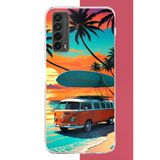 Huawei P Smart 2021 Uyumlu 70'Ler Surf Baskılı Silikon Kılıf