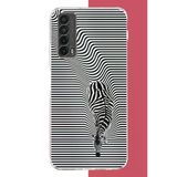 Huawei P Smart 2021 Uyumlu Abstract Zebra Baskılı Silikon Kılıf