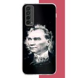 Huawei P Smart 2021 Uyumlu Atatürk Portre Baskılı Silikon Kılıf