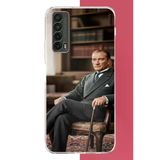 Huawei P Smart 2021 Uyumlu Atatürk6 Baskılı Silikon Kılıf