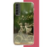Huawei P Smart 2021 Uyumlu Bisikletli Aşk Baskılı Silikon Kılıf