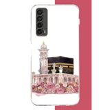 Huawei P Smart 2021 Uyumlu Çiçekli Kabe.jpeg Baskılı Silikon Kılıf
