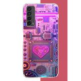 Huawei P Smart 2021 Uyumlu Cyberpunk Neon Baskılı Silikon Kılıf