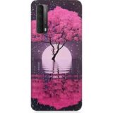 Huawei P Smart 2021 Uyumlu Deniz Ve Güneş Desenli Silikon Kılıf