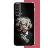 Huawei P Smart 2021 Uyumlu Einstein Baskılı Silikon Kılıf