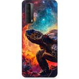 Huawei P Smart 2021 Uyumlu Galaktik Kaplumbağa Desenli Silikon Kılıf