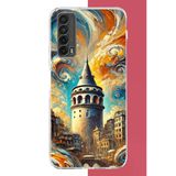 Huawei P Smart 2021 Uyumlu Galata Baskılı Silikon Kılıf