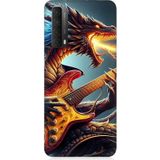 Huawei P Smart 2021 Uyumlu Gitar Ejderhası Desenli Silikon Kılıf
