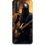 Huawei P Smart 2021 Uyumlu Gitar Savaşçısı Desenli Silikon Kılıf
