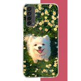 Huawei P Smart 2021 Uyumlu Kaniş Köpek Baskılı Silikon Kılıf