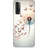 Huawei P Smart 2021 Uyumlu Karahindiba Kelebekler Desenli Silikon Kılıf