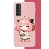 Huawei P Smart 2021 Uyumlu Kawaii Küçük Kız Baskılı Silikon Kılıf