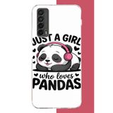 Huawei P Smart 2021 Uyumlu Kawaii Panda Baskılı Silikon Kılıf
