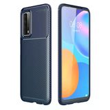 Huawei P Smart 2021 Uyumlu Kılıf Auto Focus Karbon Kapak - Lacivert
