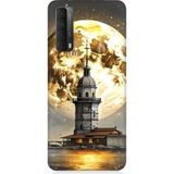 Huawei P Smart 2021 Uyumlu Kız Kulesi Desenli Silikon Kılıf