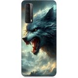 Huawei P Smart 2021 Uyumlu Kurt Ve Sis Desenli Silikon Kılıf