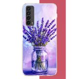 Huawei P Smart 2021 Uyumlu Lavanta Baskılı Silikon Kılıf