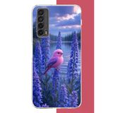 Huawei P Smart 2021 Uyumlu Lavanta Kuşu Baskılı Silikon Kılıf