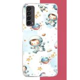 Huawei P Smart 2021 Uyumlu Minik Astronot Baskılı Silikon Kılıf