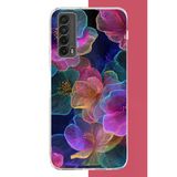 Huawei P Smart 2021 Uyumlu Neon Çiçekler Baskılı Silikon Kılıf