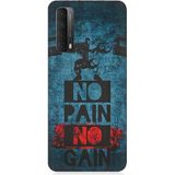 Huawei P Smart 2021 Uyumlu No Pain, No Gain Desenli Silikon Kılıf