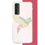 Huawei P Smart 2021 Uyumlu Origami Kuş Baskılı Silikon Kılıf