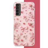 Huawei P Smart 2021 Uyumlu Pembe Fiyonk Gül.jpeg Baskılı Silikon Kılıf