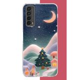 Huawei P Smart 2021 Uyumlu Pofuduk Kar Baskılı Silikon Kılıf