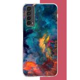 Huawei P Smart 2021 Uyumlu Renklerin Dansı Baskılı Silikon Kılıf
