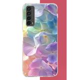 Huawei P Smart 2021 Uyumlu Renkli Çiçek2.jpeg Baskılı Silikon Kılıf