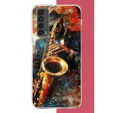 Huawei P Smart 2021 Uyumlu Renkli Tenor Saksafon Baskılı Silikon Kılıf