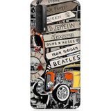 Huawei P Smart 2021 Uyumlu Rock Poster Desenli Silikon Kılıf
