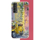 Huawei P Smart 2021 Uyumlu Sarı Mobilet Baskılı Silikon Kılıf