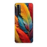 Huawei P Smart 2021 Uyumlu Silikon Kılıf Pastel Renkli Tüyler