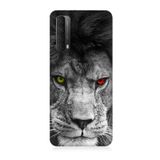 Huawei P smart 2021 Uyumlu Silikon Kılıf Sarı Kırmızı Aslan