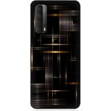 Huawei P Smart 2021 Uyumlu Soyut Çizgiler Desenli Silikon Kılıf