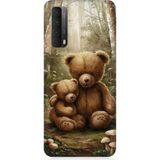 Huawei P Smart 2021 Uyumlu Teddy Ayılar Desenli Silikon Kılıf