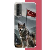 Huawei P Smart 2021 Uyumlu Ulu Kurt Baskılı Silikon Kılıf