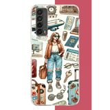 Huawei P Smart 2021 Uyumlu Vintage-Travel Baskılı Silikon Kılıf