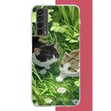 Huawei P Smart 2021 Uyumlu Yavru Kediler Baskılı Silikon Kılıf