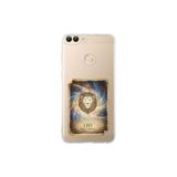 Huawei P Smart ile Uyumlu Burç Kartları Aslan Tasarımlı Şeffaf Silikon Kılıf