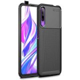Huawei P Smart Pro 2019 Kılıf Kamera Çıkıntılı Karbon Fiber Dokulu Renk Atmaz Kapak Negro